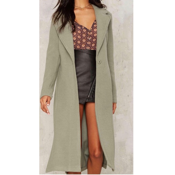 Lavish Alice light green Coat - Picture 1 of 8